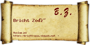 Bricht Zoé névjegykártya